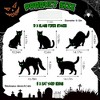 iMountek "5Pcs Glow in the Dark Halloween Cat Yard Sign Decorations with 10 Stakes for Haunted House Party" Black - 2 of 4