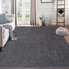Indoor Modern Solid Textured Floor Carpet Low Pile Non Slip Washable Area Rugs - 2 of 4