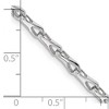 Black Bow Jewelry 14K White Gold, 3.5mm Fancy Link Chain Bracelet - 2 of 3