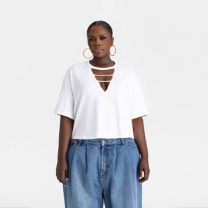 KBB by KAHLANA Women's Short Sleeve T-Shirt 'The Cut Out Tee' - 1 of 2