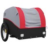 VidaXL Bike Trailer Black and Red 99.2 lb Iron - 4 of 4