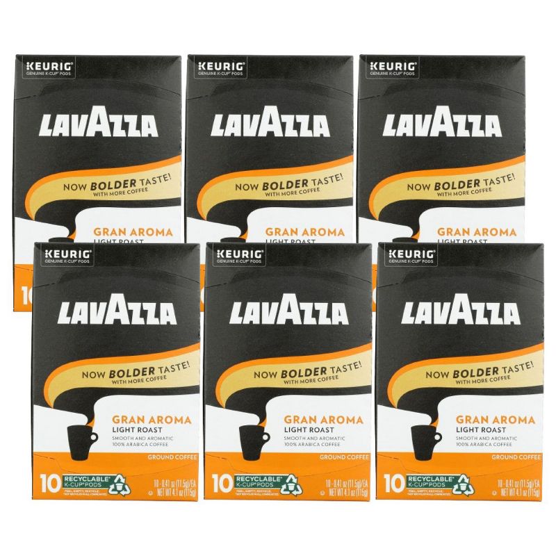 Lavazza Gran Aroma Arabica Ground Coffee K-Cup Pods - Case of 6/10 ct, 1 of 7