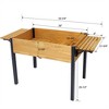 YONWAY Elevated Raised Garden Bed, Metal Leg Wood Planter Boxes with Folding Storage Shelf for Growing Herbs, Vegetables, Flowers - 3 of 4