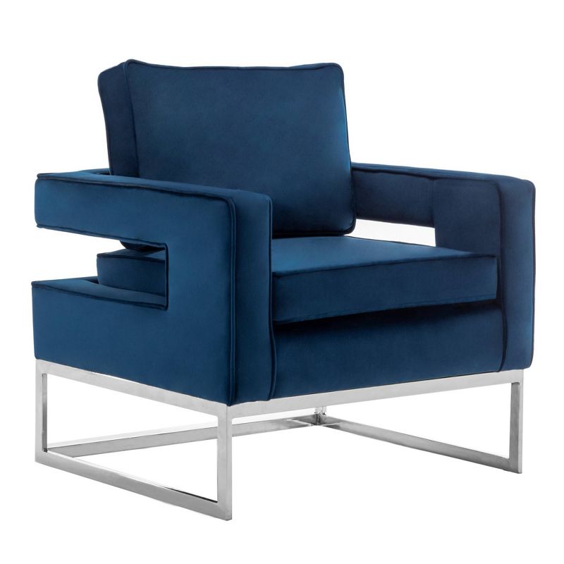 Breighton Home Take a Seat Carrie Velvet Accent Lounge Armchair with Base, 1 of 9
