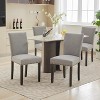 Upholstered Dining Chairs Set of 2, Fabric Parsons Dining Room Chair with Nailhead Trim, Fabric Accent Chair Kitchen Chairs - 4 of 4