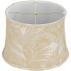 Springcrest Bergamo 14" Top x 16" Bottom x 11" High x 11" Slant Print Lamp Shade Replacement Medium Gold Drum Modern Softback Washer Harp Finial - 4 of 4