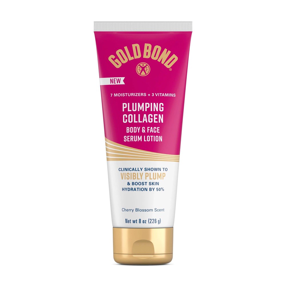 Gold Bond Plumping Collagen Body & Face Serum - 8oz: Paraben-Free, Whole Body, Cherry Scent, Lotion