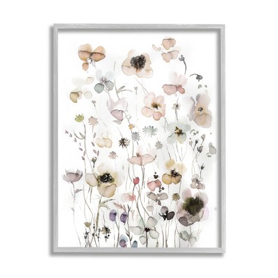 Stupell Industries Soft Cottage Florals Framed Giclee Art