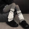 Anna-Kaci Women's Nordic Knit Pattern Leg Warmers with Ribbed Cuffs and Soft Stretch Fabric - 2 of 3