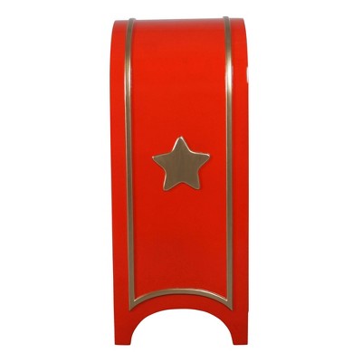 Santa's Red and Gold Holiday Mailbox with Lock
