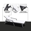 LeisureMod Marlin Patio Sling Chaise Lounge Chair With Arms in Black Aluminum - 2 of 4