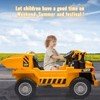 Coucheta 12V 4WD Ride-On Dump Truck w/ Remote Control, Electric Dump Bed & Shovel, Interactive Construction Vehicle with Music - Gift for Kids - 4 of 4