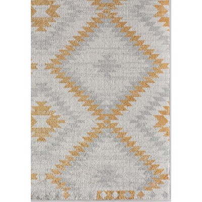 Golden Touch Round Synthetic Tribal Area Rug, 105"