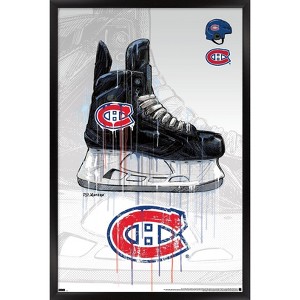 Trends International NHL Montreal Canadiens - Drip Skate 21 Framed Wall Poster Prints - 1 of 4