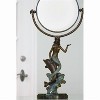 SPI Home Brass Mermaid & Dolphin Mirror with Marble Base – 18" Coastal Vanity Accent - 2 of 3
