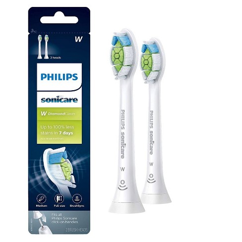 Philips Sonicare Diamondclean Replacement Toothbrush Heads, HX6064/65,  Brushsync™ Technology, White 4-pk 