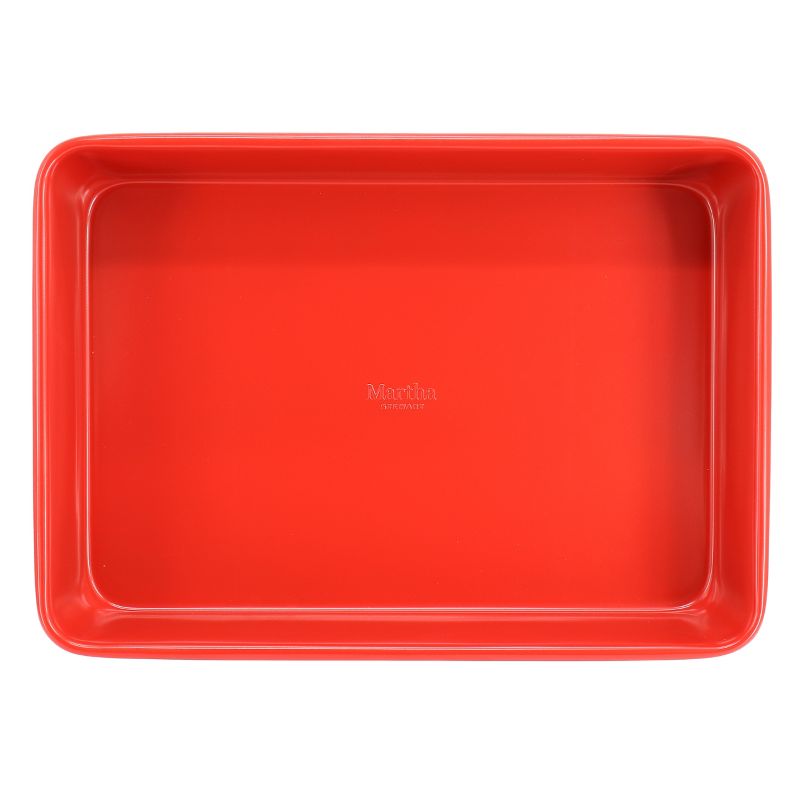 Martha Stewart 3 Piece Carbon Steel Bakeware Set in Red and Plaid, 2 of 6