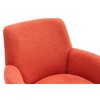 Racxily Orange Teddy Swivel Barrel Chair - 360° Noiseless Swivel Accent Chair, Comfy Reading Armchair for Living Room & Bedroom - 2 of 4