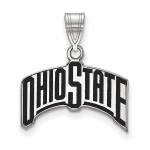 Black Bow Jewelry Sterling Silver Ohio State Buckeyes NCAA Large Pendant - 1 of 3