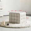GDFStudio Aya Modern Genuine Leather Upholstered Tufted Ottoman - 3 of 4