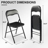 Gulches Pack of 2 Steel Frame Metal Foam Padded Folding Chairs for Kids, Green/Red - 2 of 4