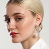 SOHI Women's Metallic Silver The Hanging Drop Earrings - 3 of 4
