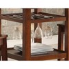 Sapphtopaz Round Dining Table Kitchen Table Transitional Style Counter Height Table with 2 Display Shelves - 2 of 4