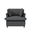 NicBex Couches for Living Room 3pc L-shaped Sectional Sofa Modern Chenille Upholstered Sofa Couch with Movable Ottoman - 2 of 4