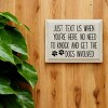 Slickblue Rustic Dog Warning Sign, Solid Knotty Pine Wood, 9x12 Wall Art, Entryway Humor Style - 3 of 3