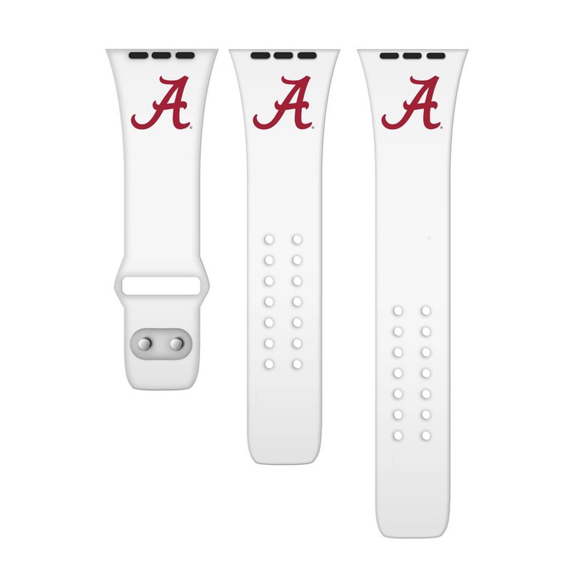 NCAA Alabama Crimson Tide White Apple Watch Band, 2 of 4