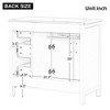 JUJABU 36" Bathroom Vanity with Sink Top, 2 Doors & 3 Drawers - Solid Wood - 4 of 4