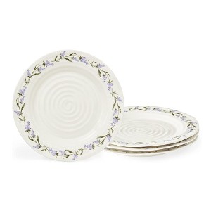 Portmeirion Sophie Conran Lavandula 11" Dinner Plate, Set of 4, Lavender Floral Pattern in Soft Purple-Green - Porcelain Plates - 1 of 4