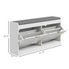 NicBex Storage Bench Shoe Organizer Bench with Shoe Storage Hidden Compartments for Bedroom and Entryway - 3 of 4