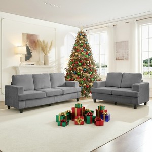 Mjkone 82" Width 3-Seat Sofa&Loveseat,Modular Sectional Couch Furniture Sets - 1 of 4