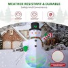 Swtroom 7Ft Xmas Snowman Inflatable with Projector Lights, Color-Changing LED Outdoor Decor Party Indoor for Christmas Lawn & Garden - 4 of 4