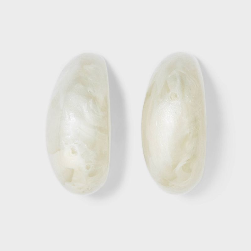 Marbleized Hoop Earrings - Universal Thread&#8482; Ivory, 1 of 10