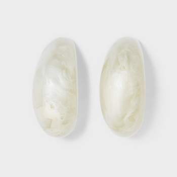 Marbleized Hoop Earrings - Universal Thread™ Ivory