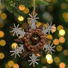 Northlight Wooden Snowflake Christmas Ornament with Jingle Bell - 6" - Brown and Beige - 2 of 4