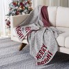 Merry And Bright Throw - Greyred - 50" X 60" - Safavieh. - 2 of 4