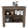 INFURNIC Kitchen Carts and Islands Kitchen Island with Open Shelves and Spacious Prep Surface, Brown, 27.5"*40.5"*35.4" - 2 of 4