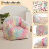 Bean Bag Chairs for Kids, 39 Inch Bean Bag Sofa with Sponge Filler, Large Beanbag Sofa Chair with Backrest and Armrest, Soft Fluffy Reading Chair - 4 of 4