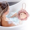 Unique Bargains Bathroom Cartoon Bath Shower Loofah Sponge 4.13"x4.53" Pink 1 Pc - 2 of 4