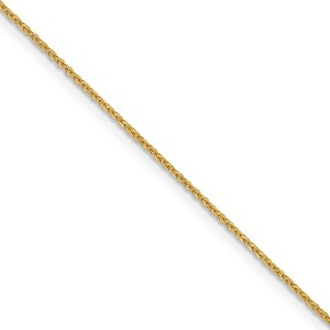 Black Bow Jewelry 1.1mm 14k Yellow Gold Solid Flat Cable Chain Necklace - 1 of 4