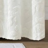 White Cotton Fabric Shower Curtain 72x 72 inches Soft Chenille Bathroom Curtain Warm Laurel Texture Waterproof and Durable - 3 of 4