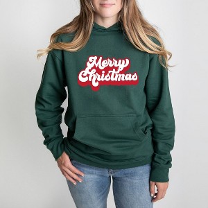 Simply Sage Market Women's Graphic Hoodie Retro Merry Christmas - 1 of 3