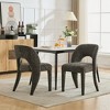 Sapphtopaz Modern Chenille Dining Chair Set of 2 with Hollowed-Out Backrest Thick Upholstered Living Room Chairs with Metal Frame for Dining Room - 3 of 4