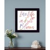 HomeRoots Live Life in Full Bloom Black Framed Print Wall Art - 2 of 3