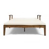 GDFStudio Abena Outdoor Acacia Wood Double Adjustable Chaise Lounge with Cushions - 2 of 4