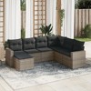 vidaXL Garden Sofa Set Grey PE rattan, powder-coated steel Large Modular - 2 of 4