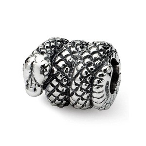 Black Bow Jewelry Sterling Silver Snake Bead Charm - 1 of 3